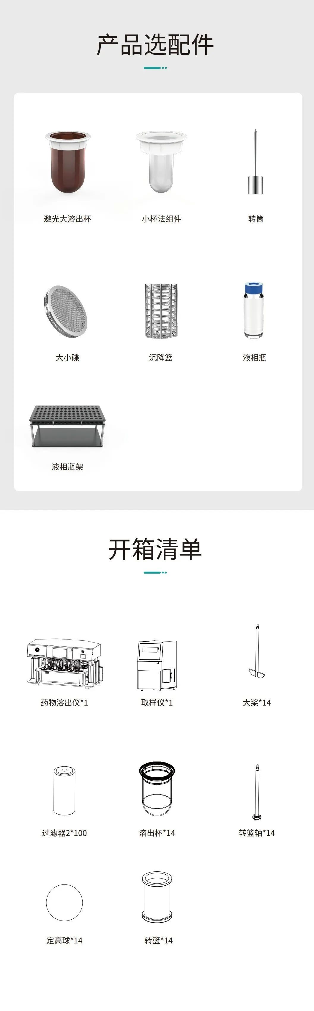 產(chǎn)品選配件以及開箱清單